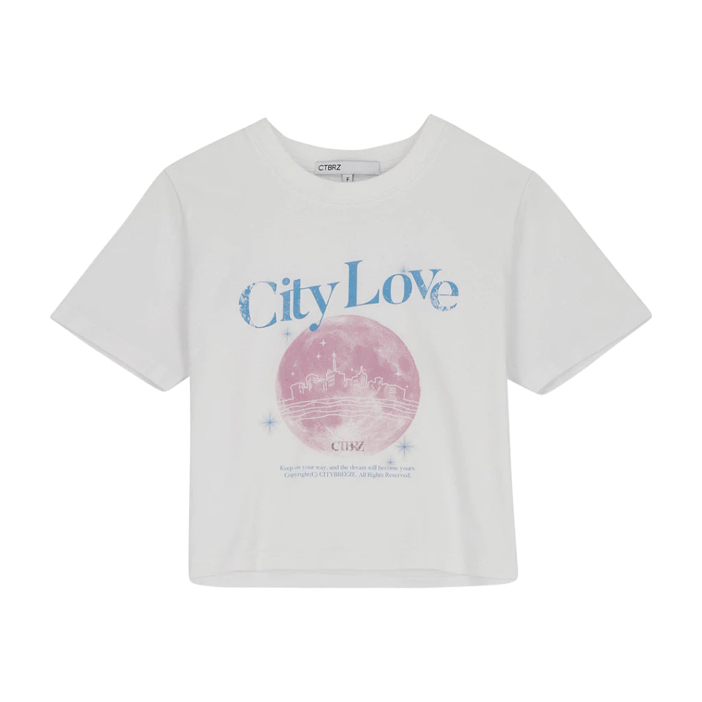 CITYBREEZE CITY LOVE 短版上衣 白色