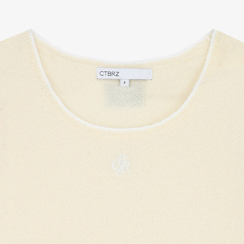 CITYBREEZE 經典LOGO無袖背心 奶油色