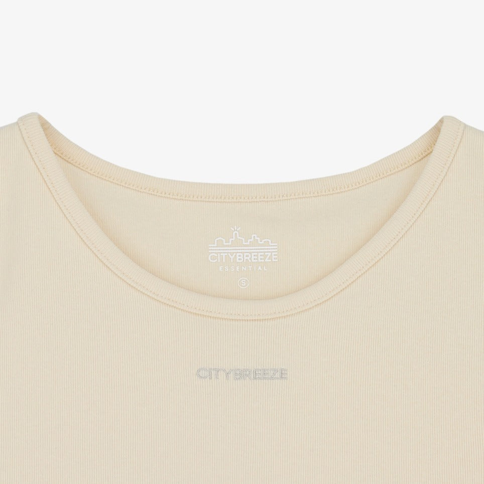 CITYBREEZE 百搭基本款無袖背心 奶油色