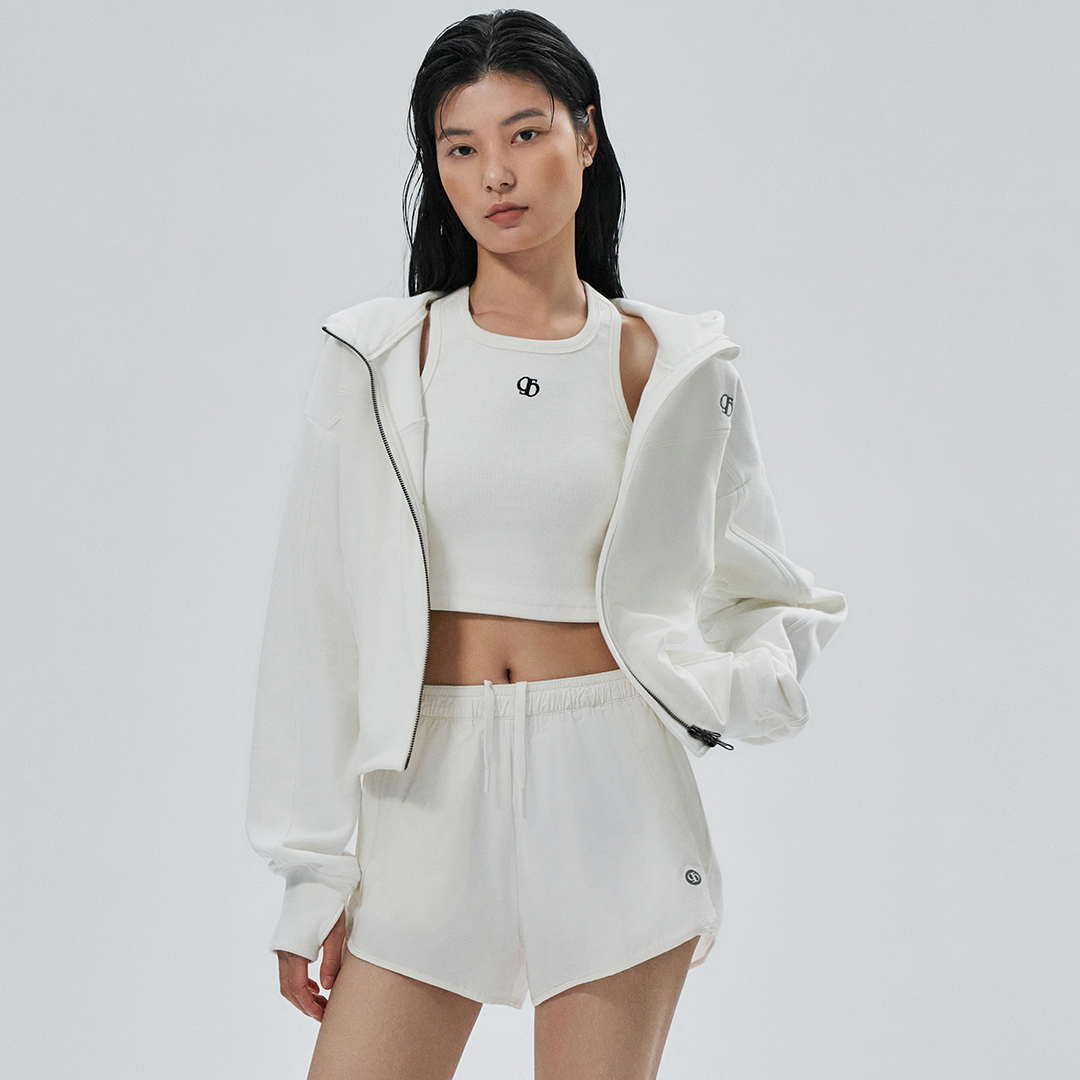 CITYBREEZE ACTIVE AIRY雙拉鍊連帽外套 象牙白