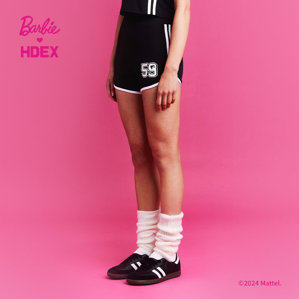 HDEX x Barbie 聯名系列運動短褲 黑色