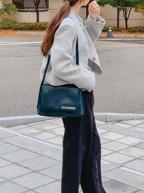 【MARHEN.J】Elly 簡約都會藍色皮革肩背包