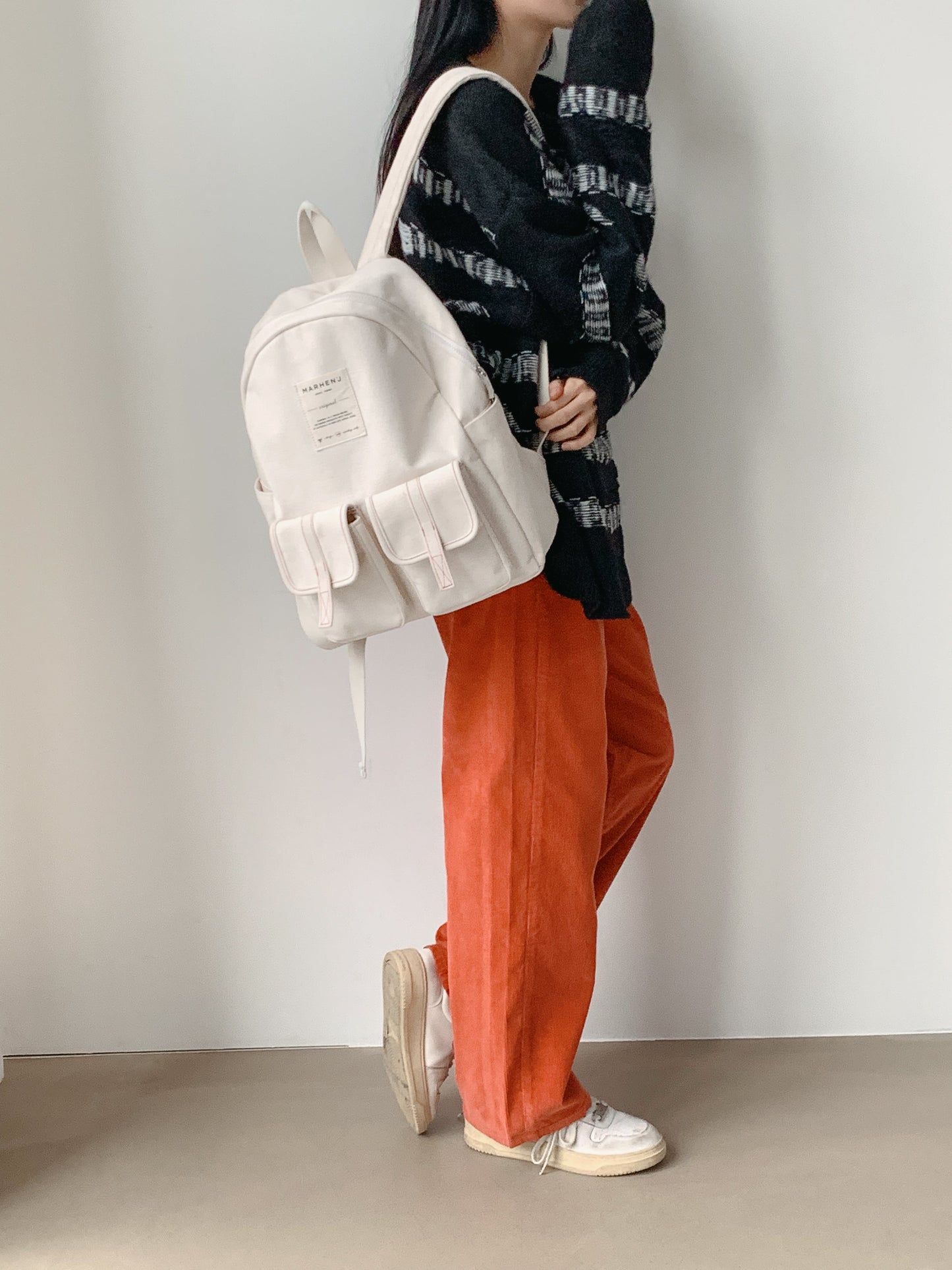 【MARHEN.J】Mark Large 米白色簡約後背包