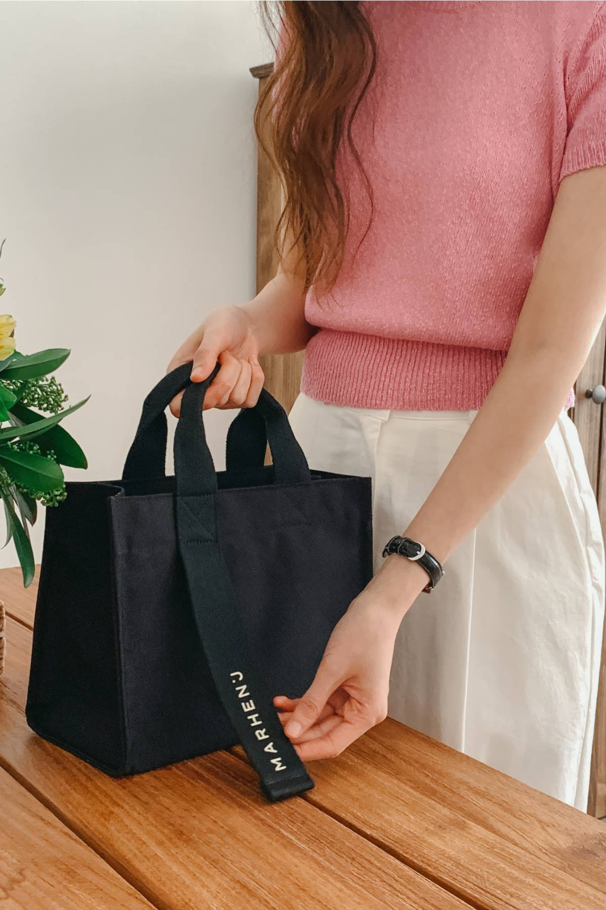【MARHEN.J】Rico Mini Comfort 帆布包 全黑色