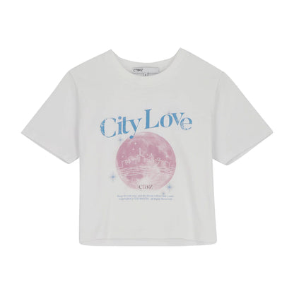 CITYBREEZE CITY LOVE 短版上衣 白色