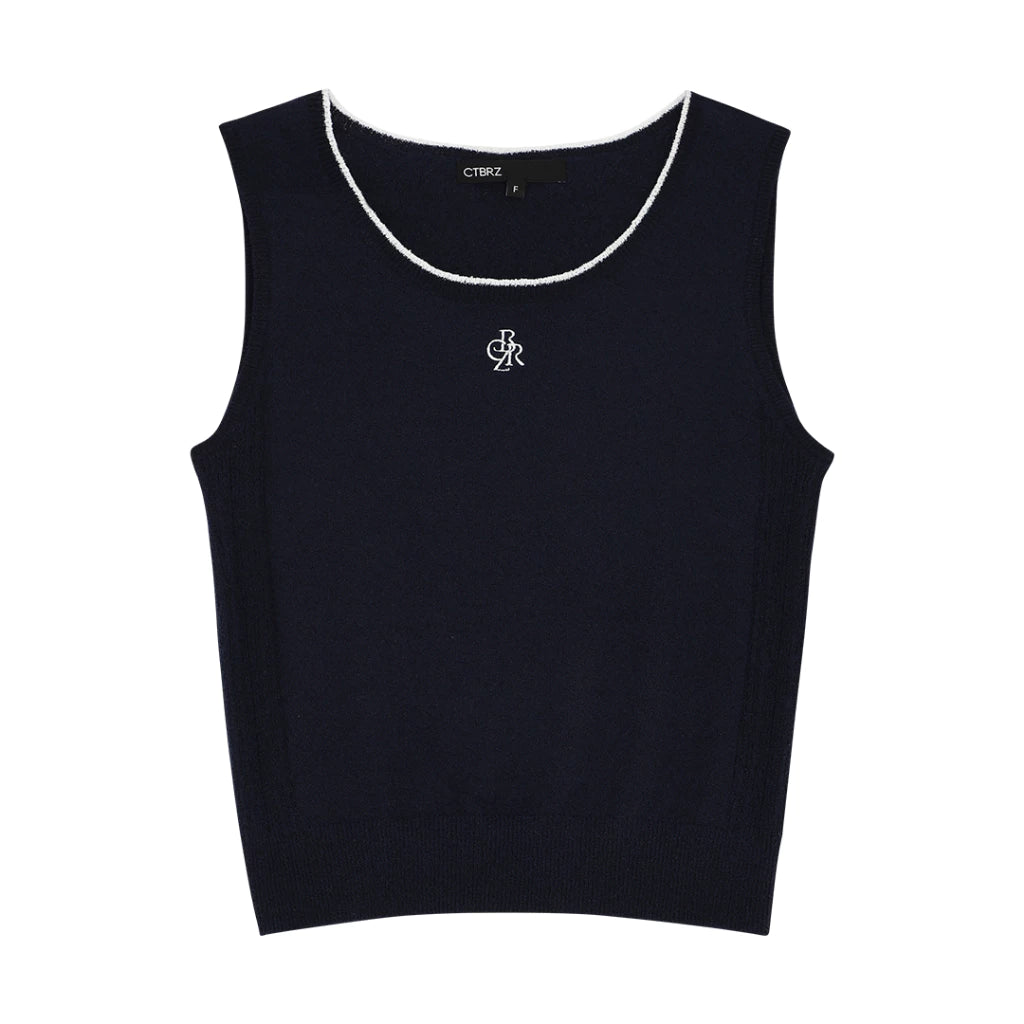 CITYBREEZE 經典LOGO無袖背心 藍黑色
