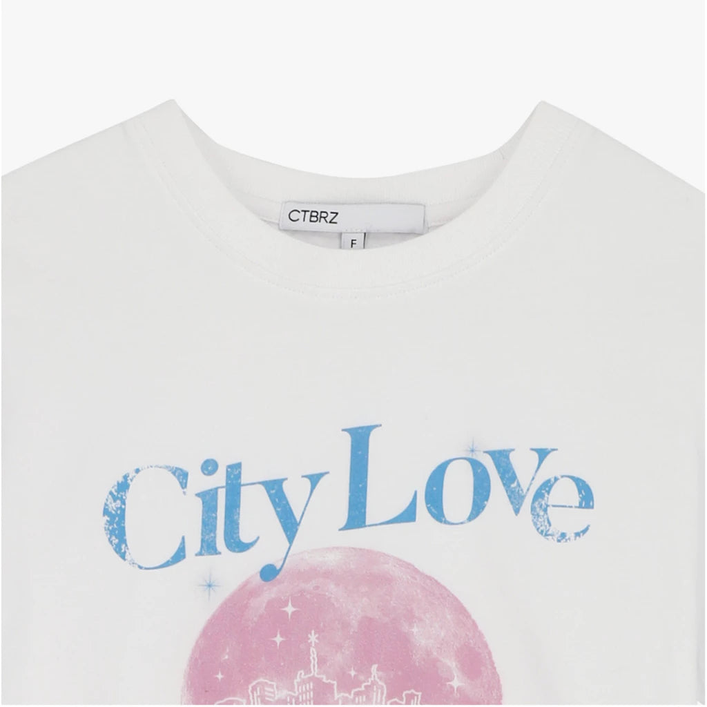 CITYBREEZE CITY LOVE 短版上衣 白色