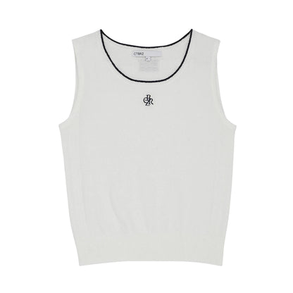 CITYBREEZE 經典LOGO無袖背心 純白色