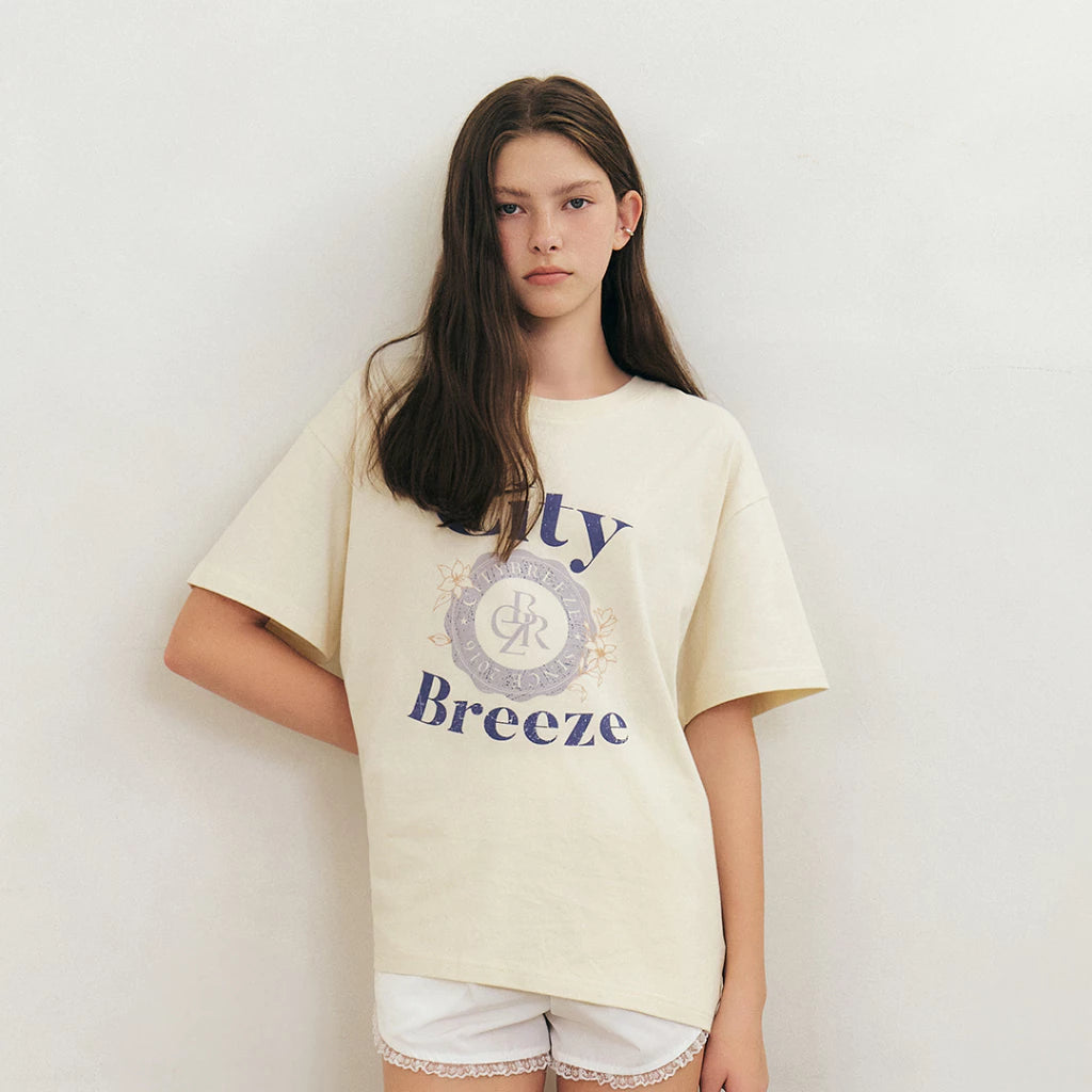CITYBREEZE Breeze Flower 短袖上衣(男女同款) 象牙白
