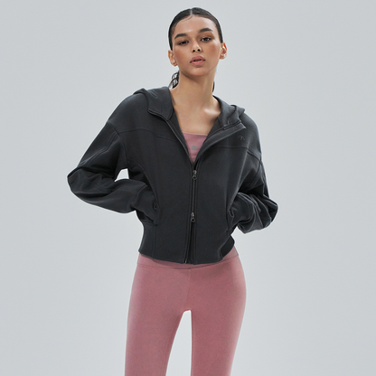 CITYBREEZE ACTIVE AIRY雙拉鍊連帽外套 炭灰色
