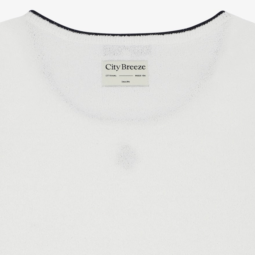 CITYBREEZE 經典LOGO無袖背心 純白色
