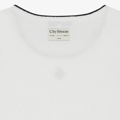 CITYBREEZE 經典LOGO無袖背心 純白色
