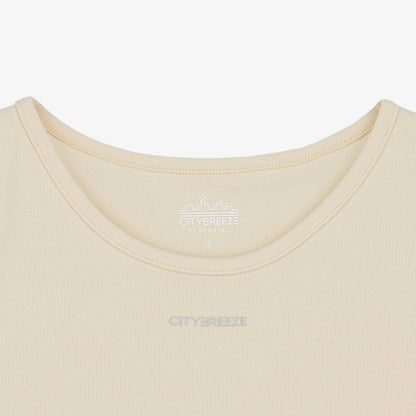 CITYBREEZE 百搭基本款無袖背心 奶油色
