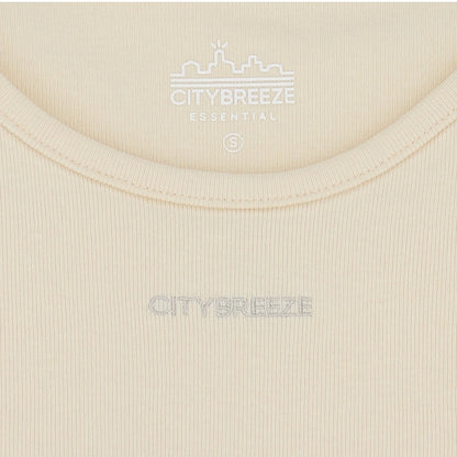 CITYBREEZE 百搭基本款無袖背心 奶油色