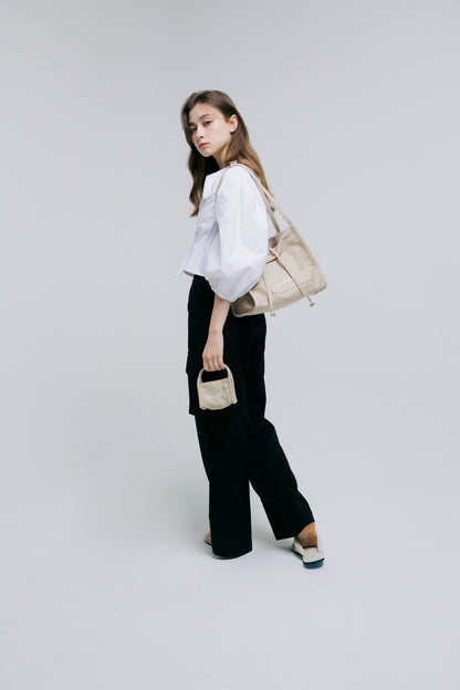 【MARHEN.J】JEANS 蝴蝶結牛仔帆布托特包