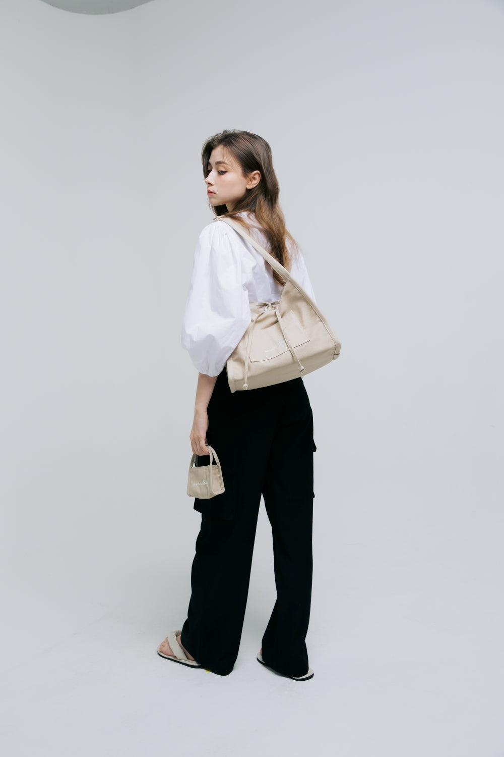 【MARHEN.J】JEANS 蝴蝶結牛仔帆布托特包