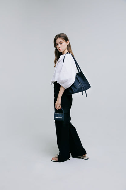 【MARHEN.J】JEANS 蝴蝶結牛仔帆布托特包