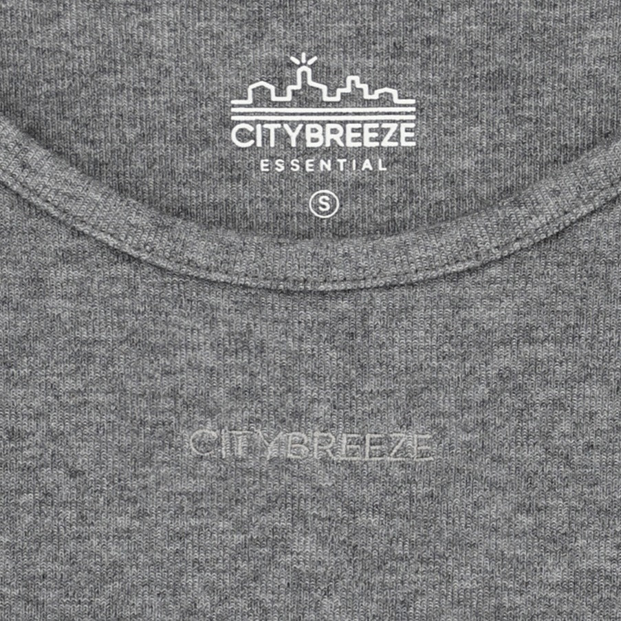 CITYBREEZE 百搭基本款無袖背心 炭灰色