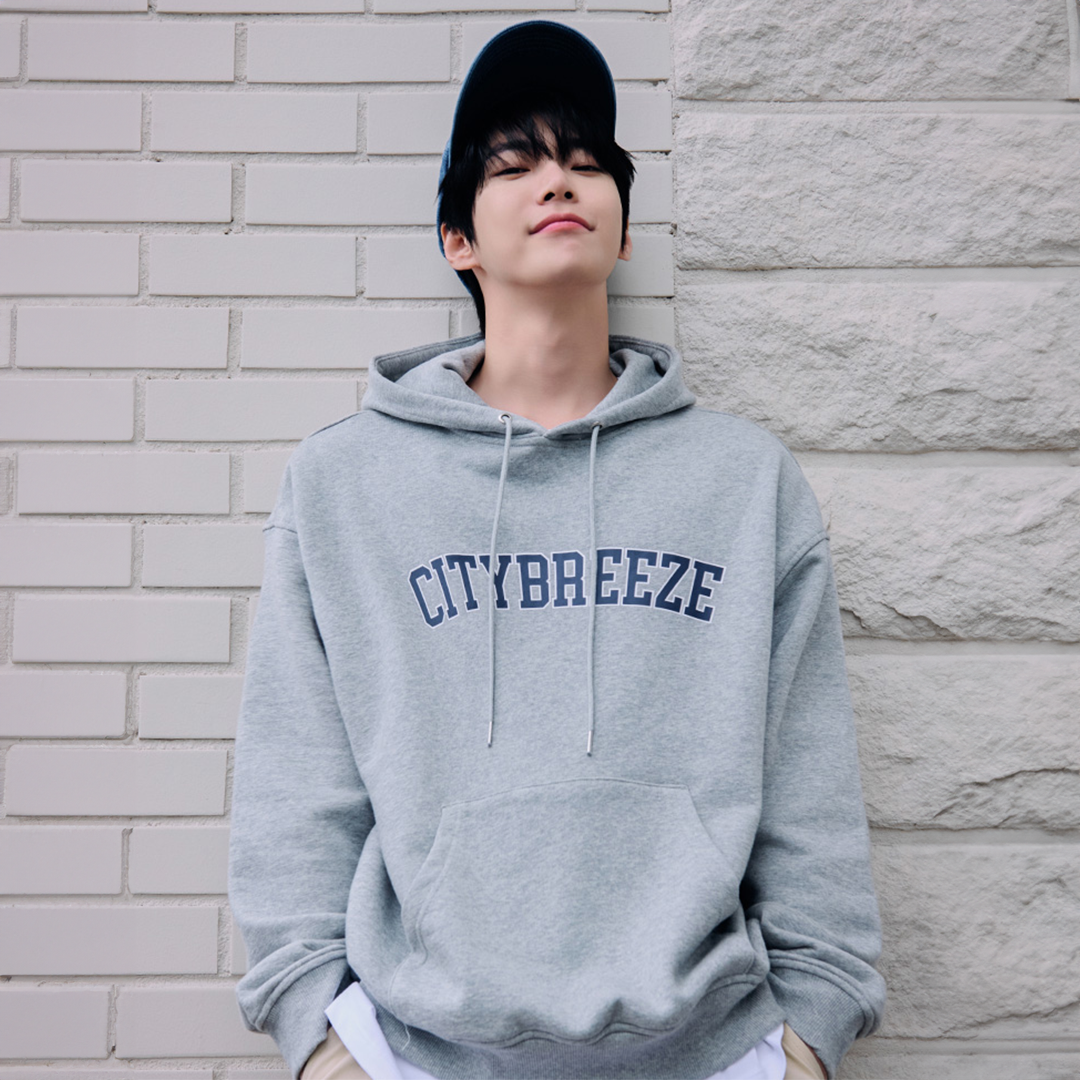 CITYBREEZE 百搭基本款長袖帽T 灰色