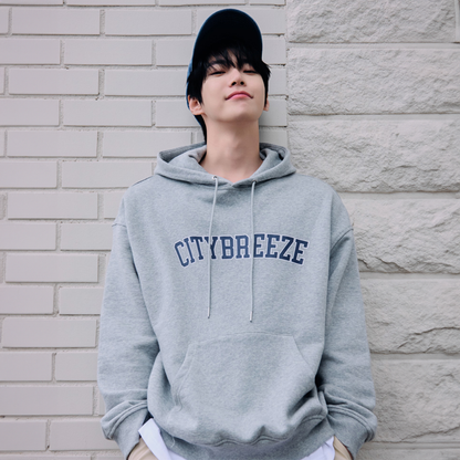 CITYBREEZE 百搭基本款長袖帽T 灰色