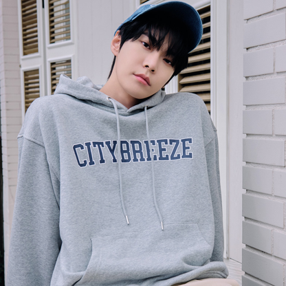 CITYBREEZE 百搭基本款長袖帽T 灰色