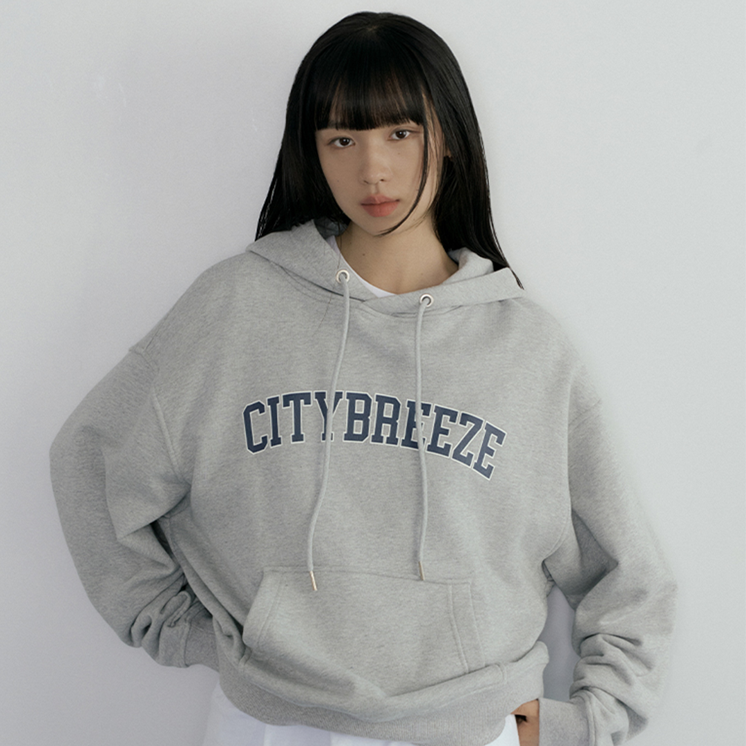 CITYBREEZE 百搭基本款長袖帽T 灰色