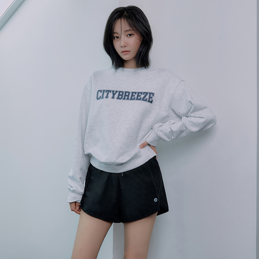 CITYBREEZE 百搭基本款長袖上衣 灰白色