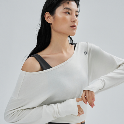 CITYBREEZE ACTIVE AIRY運動長袖罩衫 象牙白