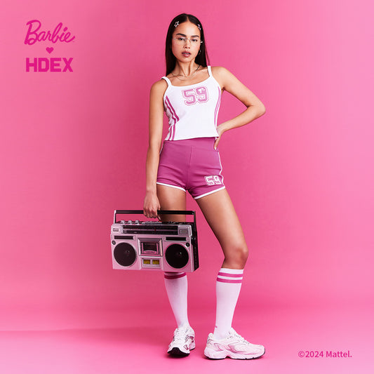 HDEX x Barbie 聯名系列運動短褲 粉色