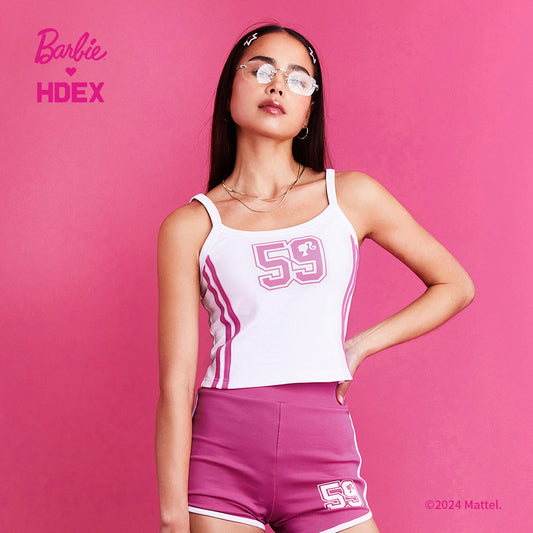 HDEX x Barbie 聯名系列短版運動背心 白色