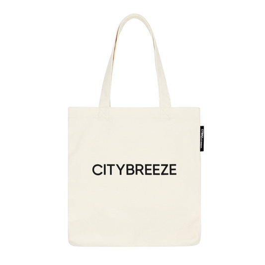 CITYBREEZE 百搭基本款LOGO帆布袋 米白色