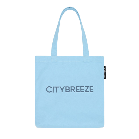 CITYBREEZE 百搭基本款LOGO帆布袋 天空藍
