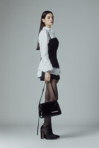 【MARHEN.J】Elly 簡約都會黑色皮革肩背包