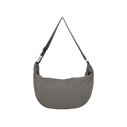 【MARHEN.J】Plie Large 灰色蝴蝶結抓皺半月包