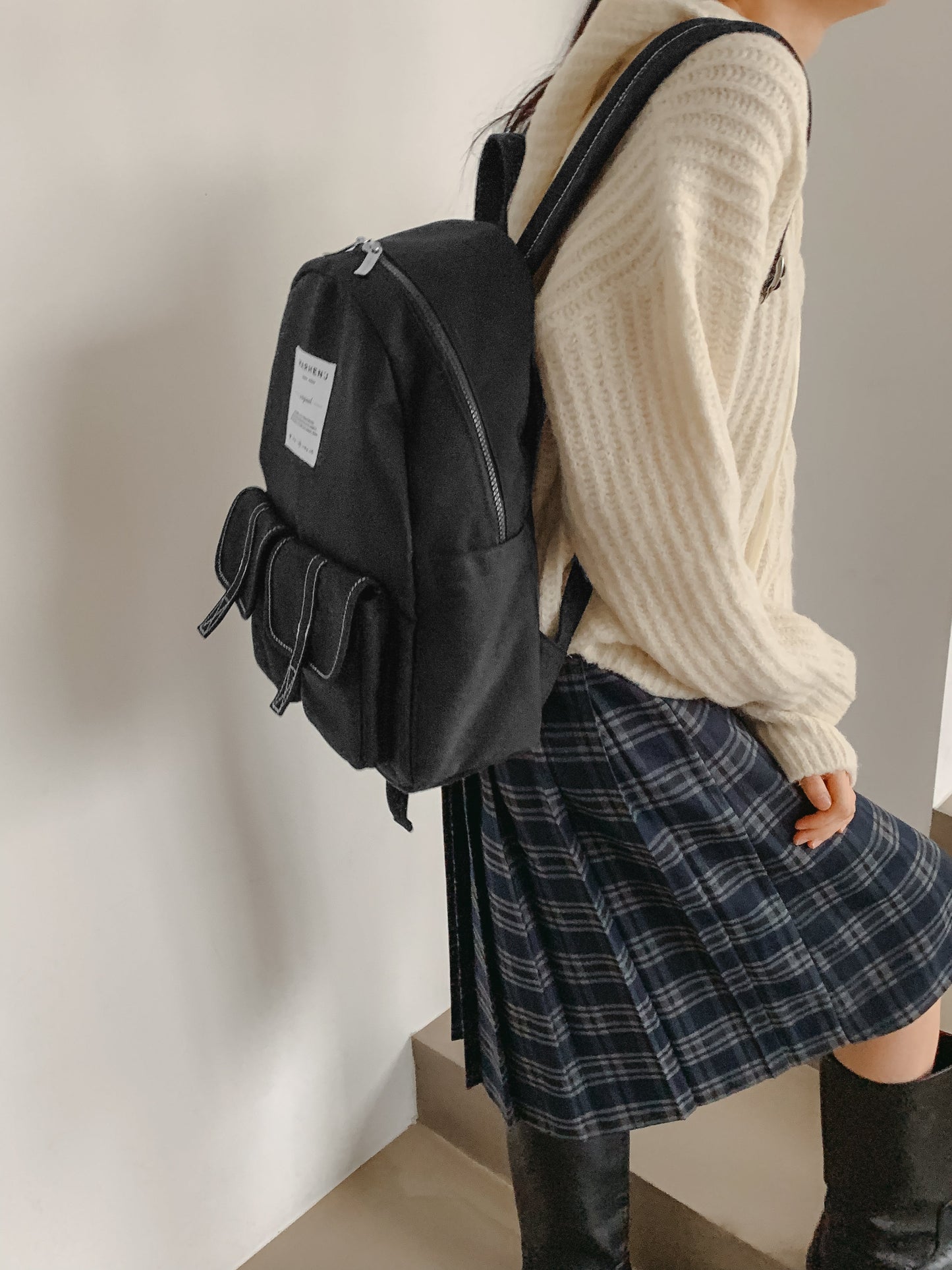 【MARHEN.J】Mark Large 黑色簡約後背包