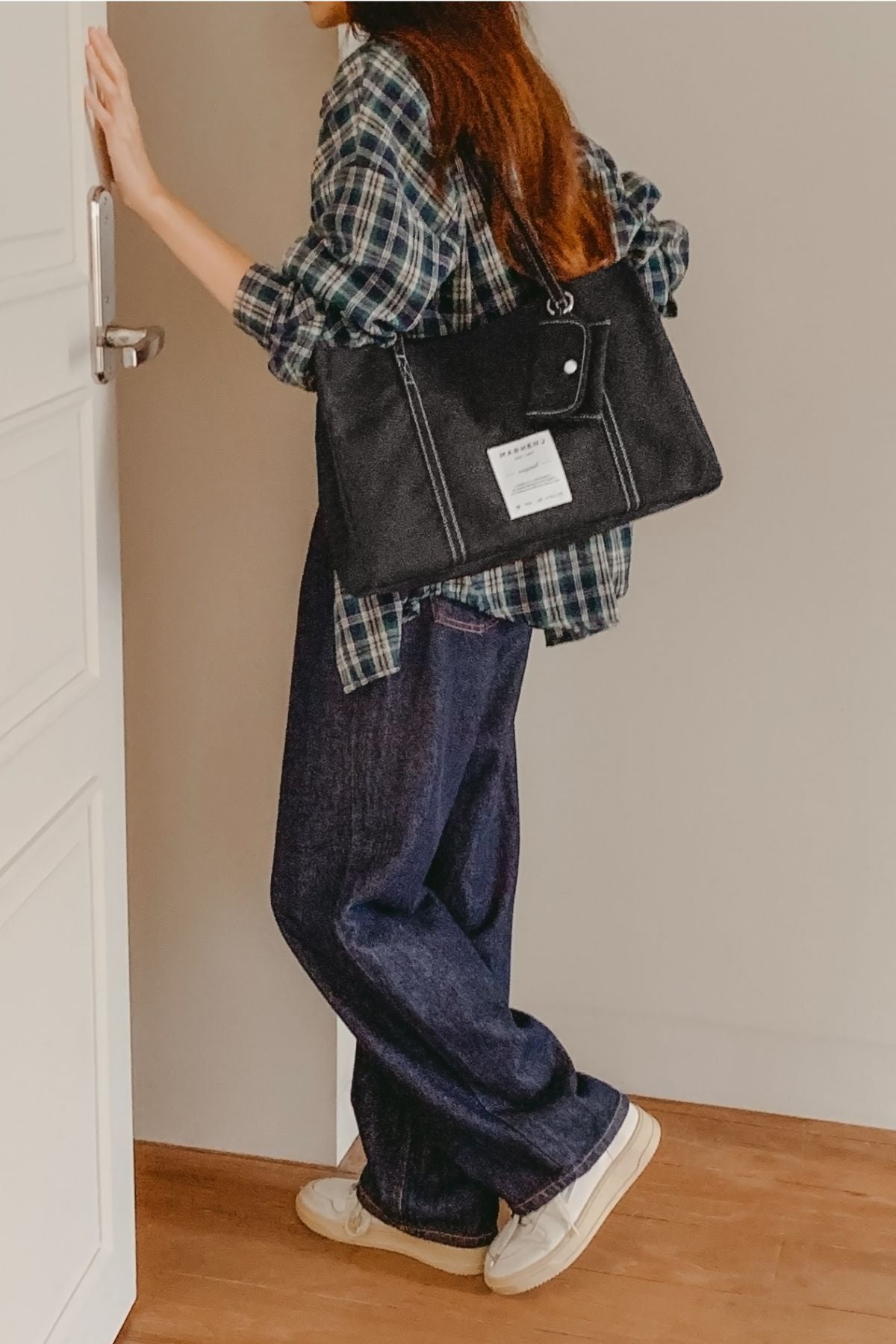 【MARHEN.J】Lavie 黑色帆布托特包