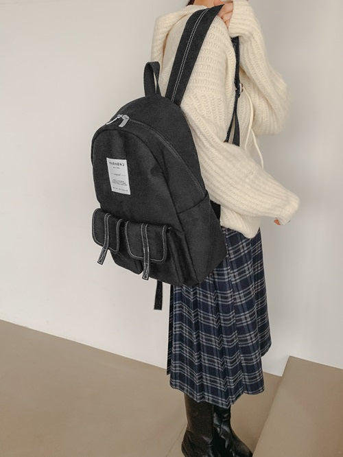 【MARHEN.J】Mark Large 黑色簡約後背包