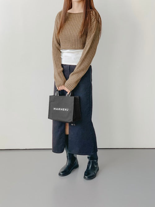 【MARHEN.J】Rico Mini Sign 黑色帆布包