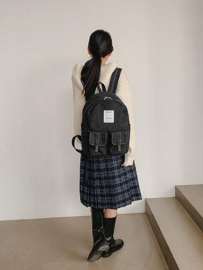 【MARHEN.J】Mark Large 黑色簡約後背包