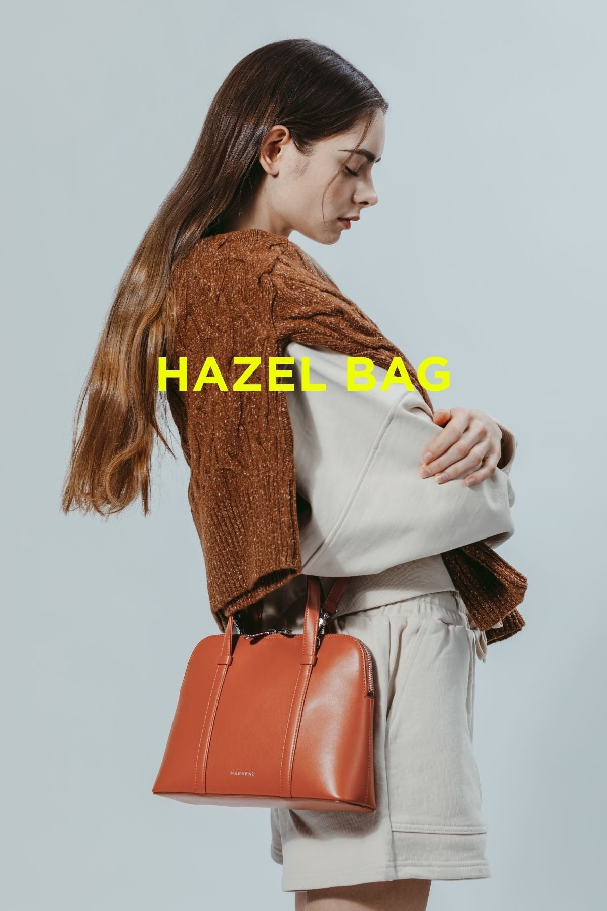 【MARHEN.J】Hazel 蘋果皮革三用包 磚橘色