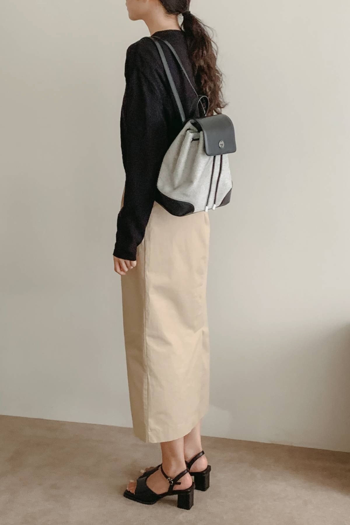 【MARHEN.J】Noble 蘋果皮革黑色後背包