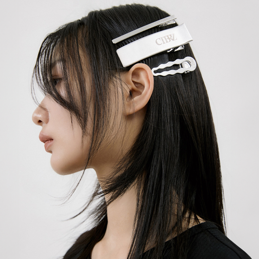 CITYBREEZE STAR金屬感髮夾三件組 銀色