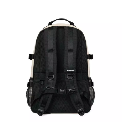 NEIKIDNIS Mesh String 反光抽繩多功能後背包_淺褐色_27L大容量可裝筆電